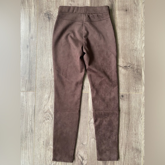 Philosophy faux suede chocolate brown leggings NWT size xs - Picture 3 of 6